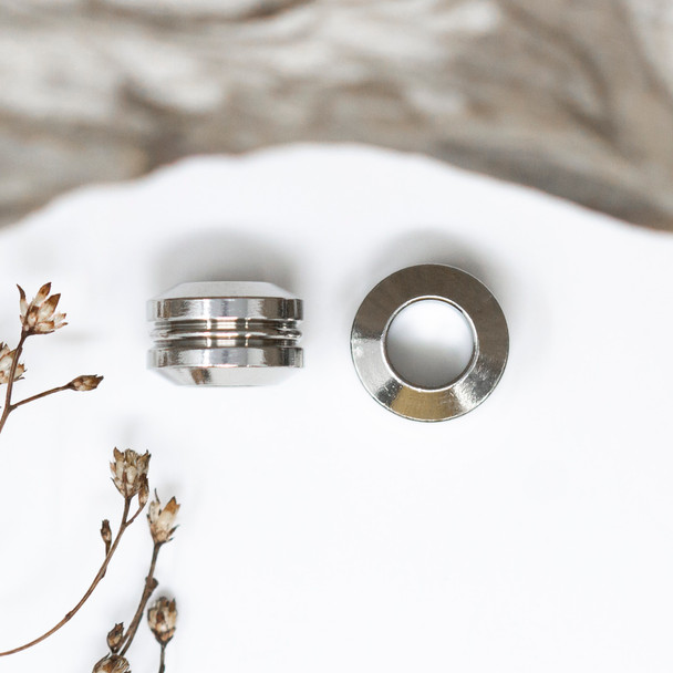 Stainless Steel 11x7mm Groove Rondelle Bead