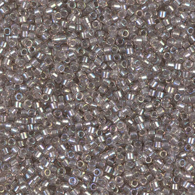 Delicas Size 11 Miyuki Seed Beads -- 1772 Crystal AB / Sparkle Pewter Lined