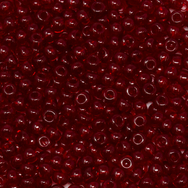 Size 8 Czech Seed Beads -- 129 Dark Ruby
