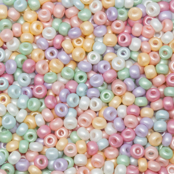 Size 8 Czech Seed Beads - 599 Tutti Fruitti Supra Pearl