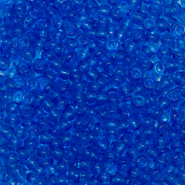 Size 8 Czech Seed Beads - 186 Dark Aquamarine