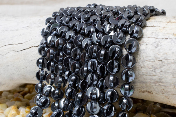 Hematite Polished 10mm Double C