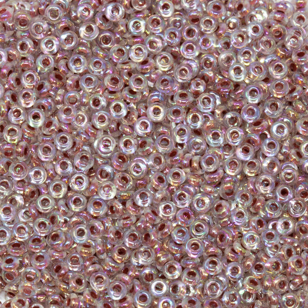 Size 11 Toho Demi Round Seed Beads -- Rainbow Crystal Strawberry
