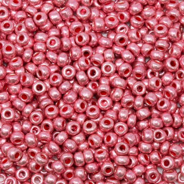 Size 8 Czech Seed Beads -  1213 Old Rose Chrome
