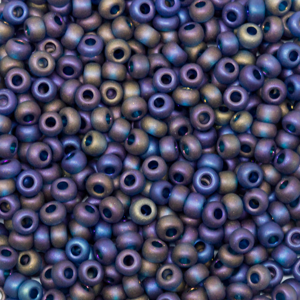 Size 8 Czech Seed Beads -  833 Montana Matte Rainbow