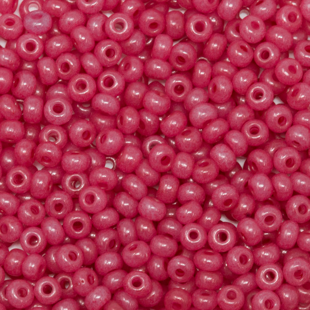 Size 8 Czech Seed Beads -  1254 Old Rose Opal