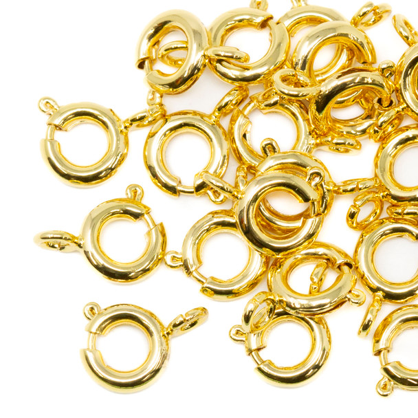 18K Gold Plated 6mm Spring Ring Clasp