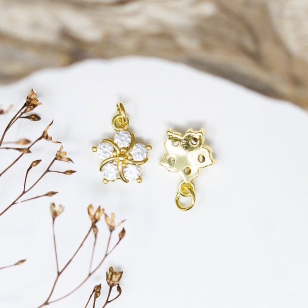 Gold Plated 10mm Flower Charm