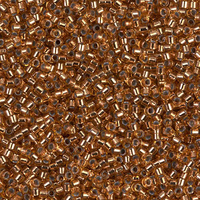Delicas Size 11 Miyuki Seed Beads -- 181 Light Bronze / Copper Lined