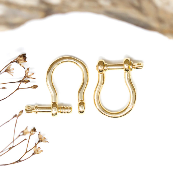 Gold Plated 20x16mm D Ring Clasp