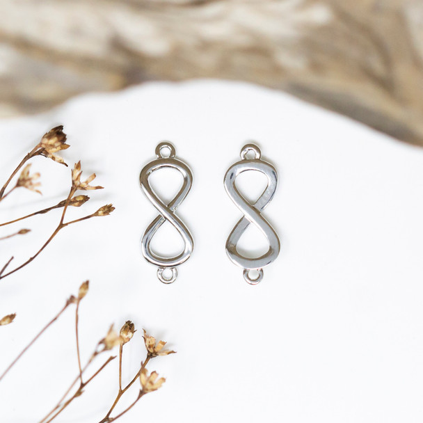 Silver Plated 17x7mm Infinity Link