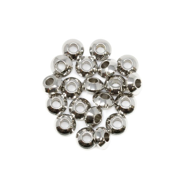 Stainless Steel 4mm Saucer Beads - 1.5mm Hole - 20 Pieces