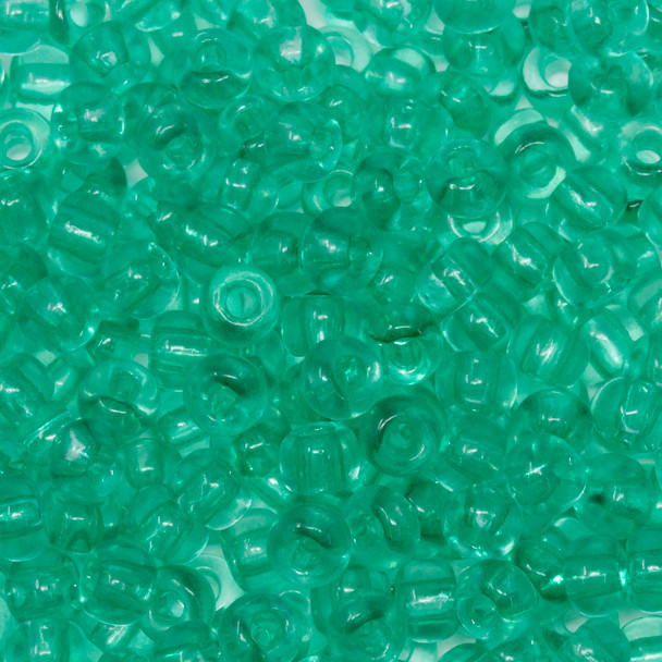 Size 6 Czech Seed Beads -- 1221 Brite Green Apple