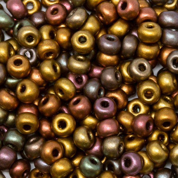 Size 6 Czech Seed Beads -- 1006 Copper Iris