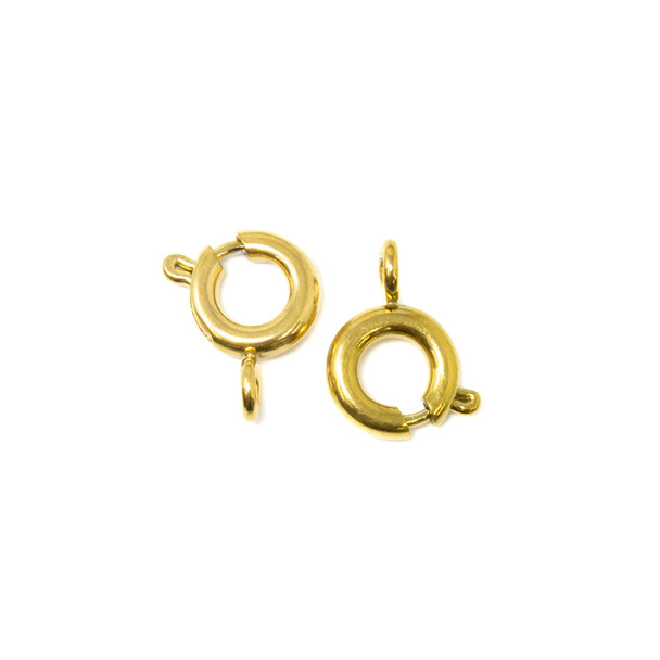 Gold Plated Stainless Steel 6mm Spring Clasp
