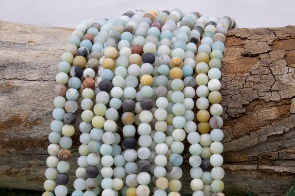 Amazonite Multi Color Matte 4mm Round