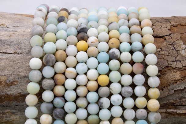 Amazonite A Grade Multi Color Matte 6mm Round