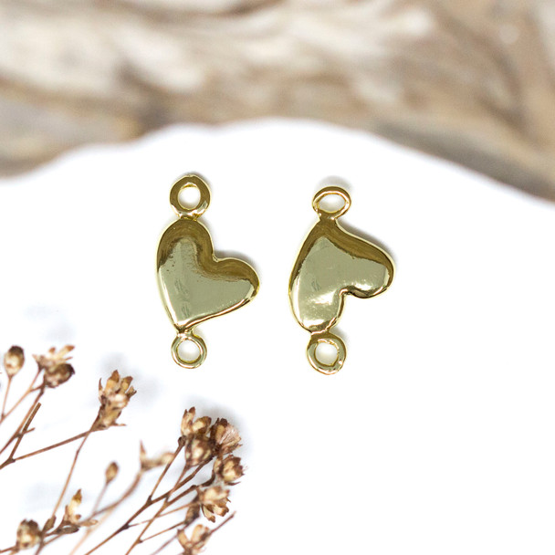 18kt Gold Plated 16x9.5mm Small Heart Link