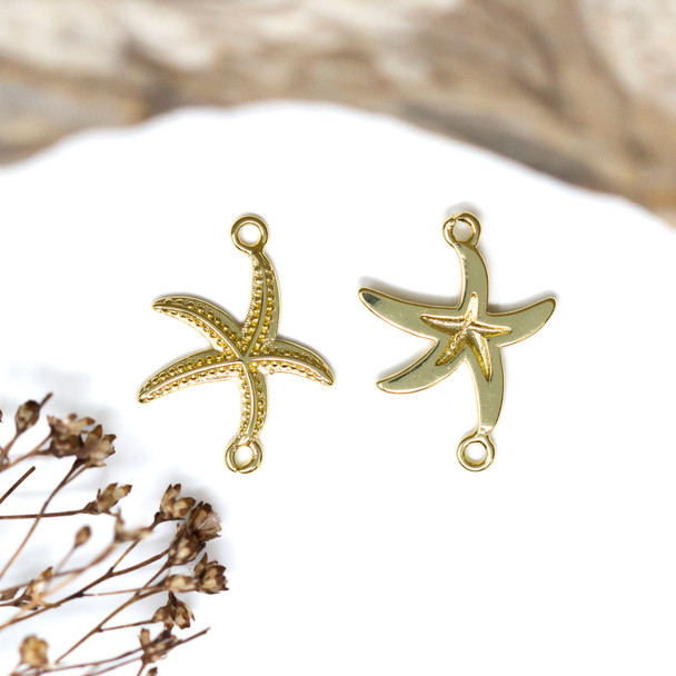 18K Gold Plated 20.5x15mm Starfish Link