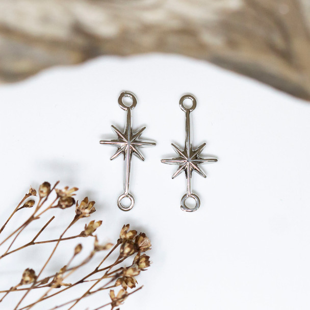 Platinum Plated 19x9mm North Star Link