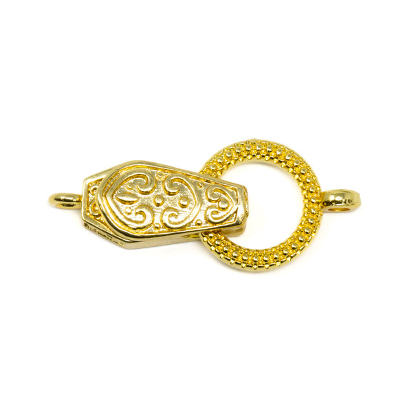 Fold Over Magnetic Clasp - Gold Plated