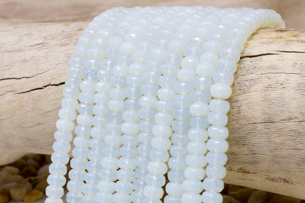 Opalite Polished 5x8mm Manmade Faceted Rondelle