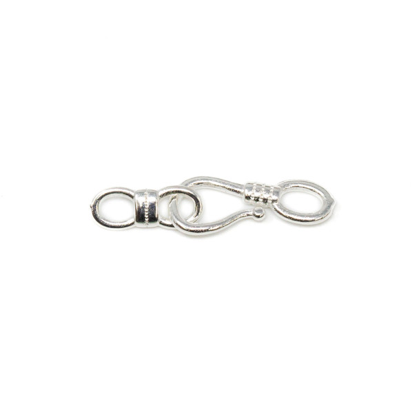 Sterling Silver Plated 23mm Hook & Eye Clasp