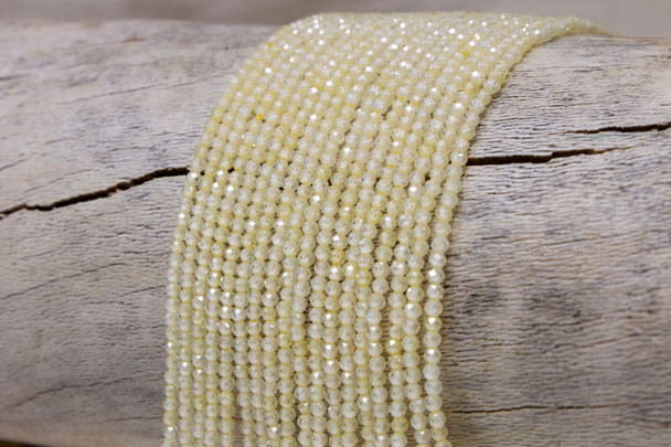 Zircon CZ AA Grade Polished Cream 2mm Faceted Round