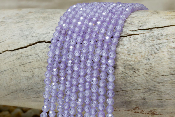 Zircon CZ AA Grade Polished Violet 4mm Faceted Round