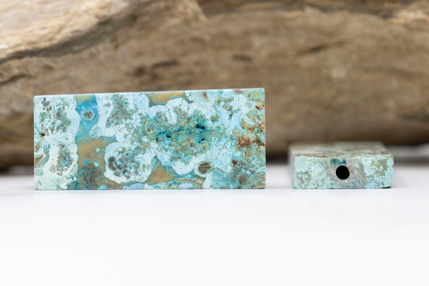 Imperial Jasper Polished 20x46mm Rectangle Bead