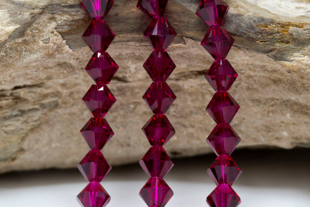 Swarovski Crystal Ruby 5328 6mm Bicones
