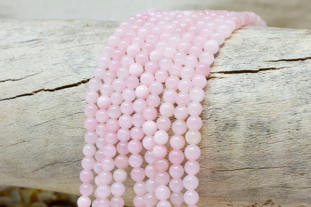 Natural Jade Polished Dyed Candy Pink 4mm Round