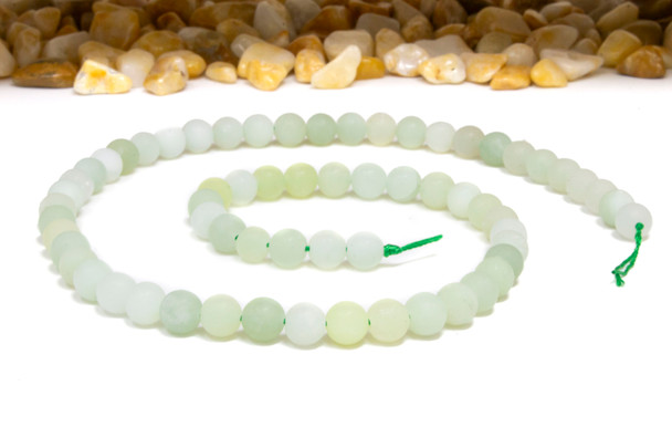 New Jade Matte A Grade  6mm Round