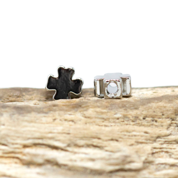 Platinum Plated 5mm 4 Leaf Clover Bead