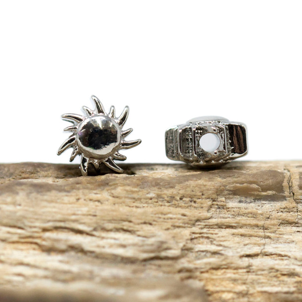 Platinum Plated 10mm Sun Bead