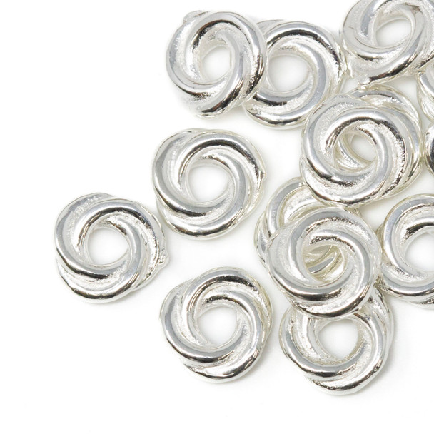 Silver Plated 8mm Knot Spacer