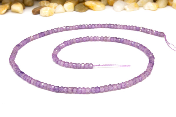 Zircon CZ AA Grade Polished Lavender 2x3mm Faceted Rondelle