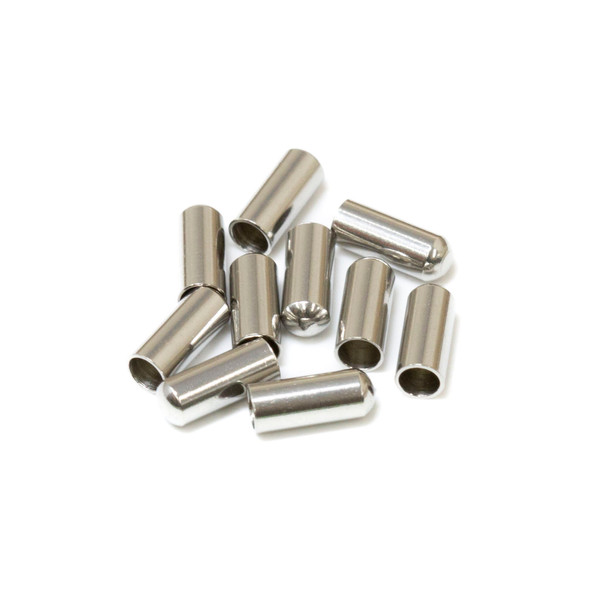 Stainless Steel 2mm Cord Ends 7x3mm - 10 Pieces