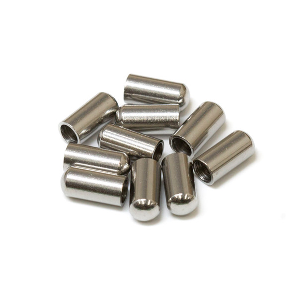Stainless Steel 3mm Cord Ends 8x3.5mm - 10 Pieces