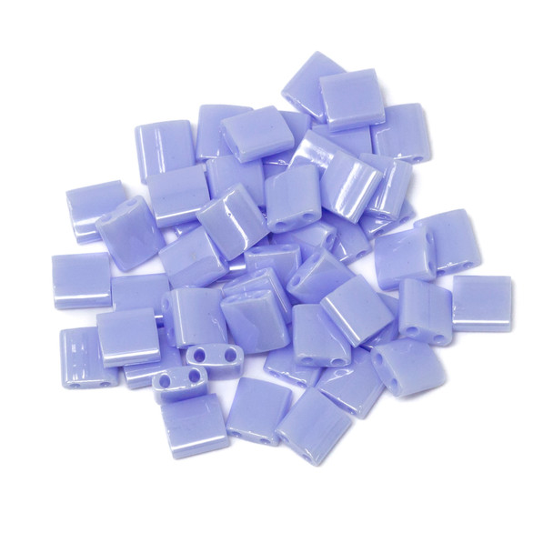 5mm Tila Beads -- 430D Opaque Light Periwinkle Luster