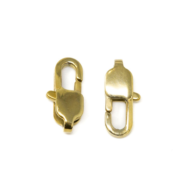 Gold Plated Stainless Steel 11x5.5mm Lobster Clasp