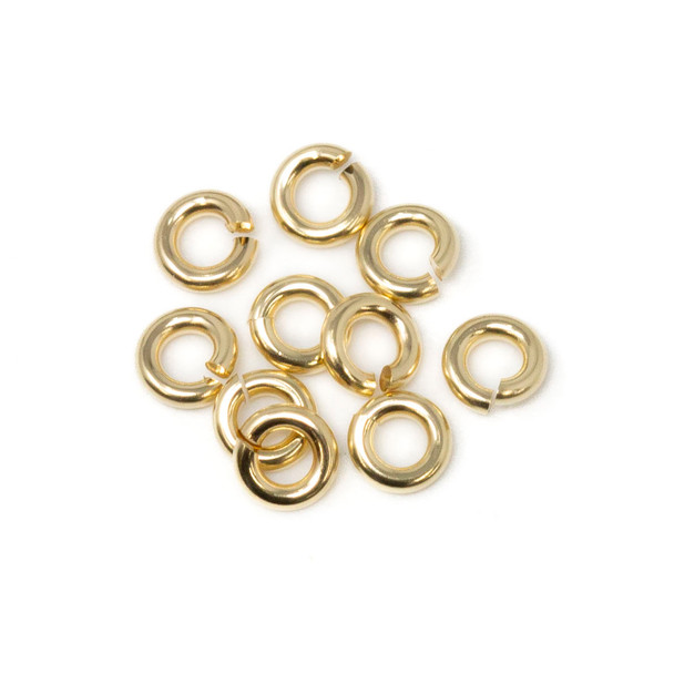 14K Gold Filled 3mm Round 21 Gauge OPEN Jump Rings - 10 Pieces