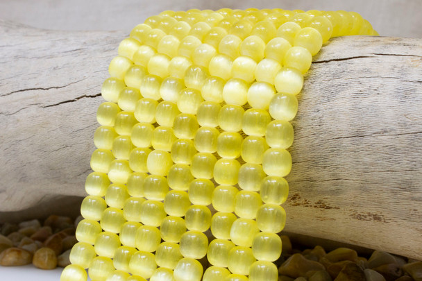 Selenite 8mm Lemon Drum