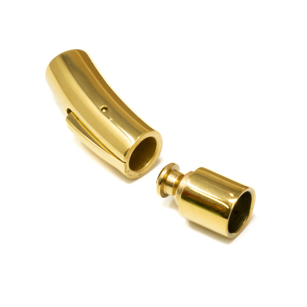 30x9mm Gold Plated Stainless Steel 6mm Bayonet Clasp