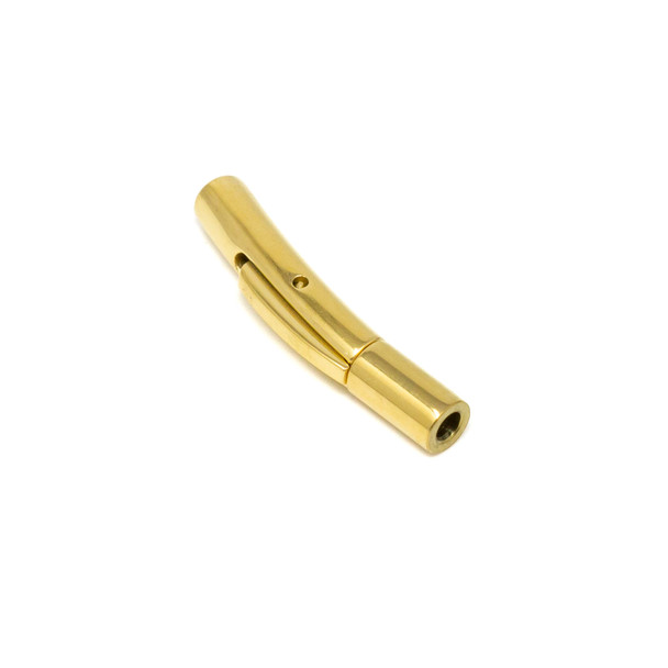 25x4mm Gold Plated Stainless Steel 2mm Bayonet Clasp