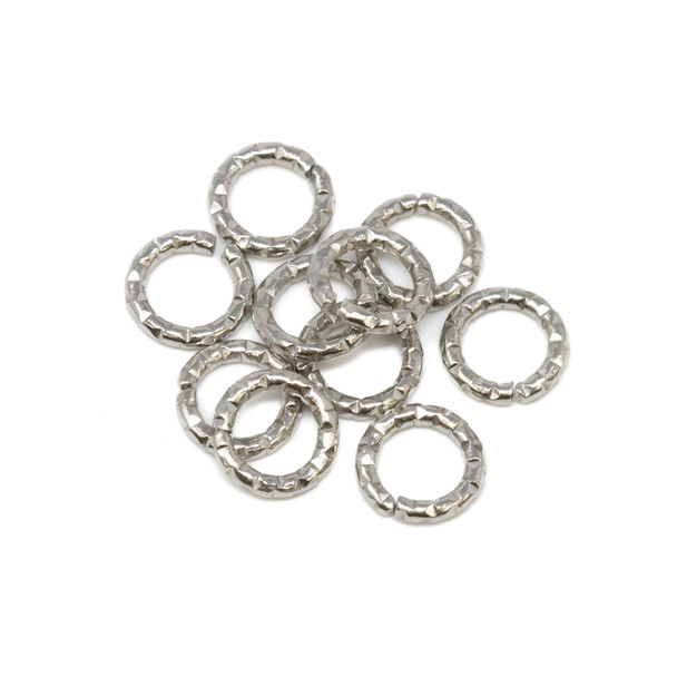 Stainless Steel 6mm 18 Gauge OPEN Twisted Jump Rings - 20 Pieces