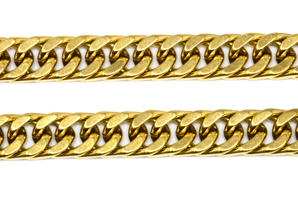 18kt Gold Plated Stainless Steel 8.5mm Chunky Chain - Sold By 6 Inches