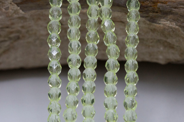 Fire Polish 4mm Faceted Round - Jonquil