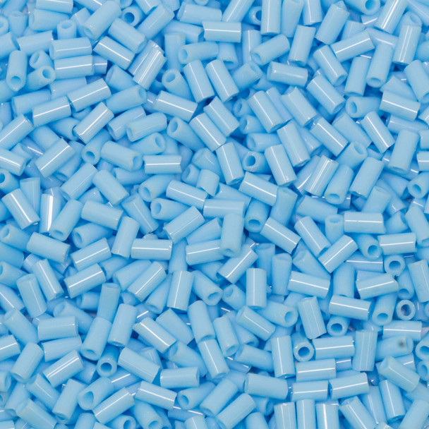 Toho 3mm Bugle Beads -- Opaque Blue Turquoise