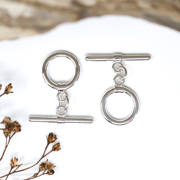 Sterling Silver Plated 12mm Toggle and Eye